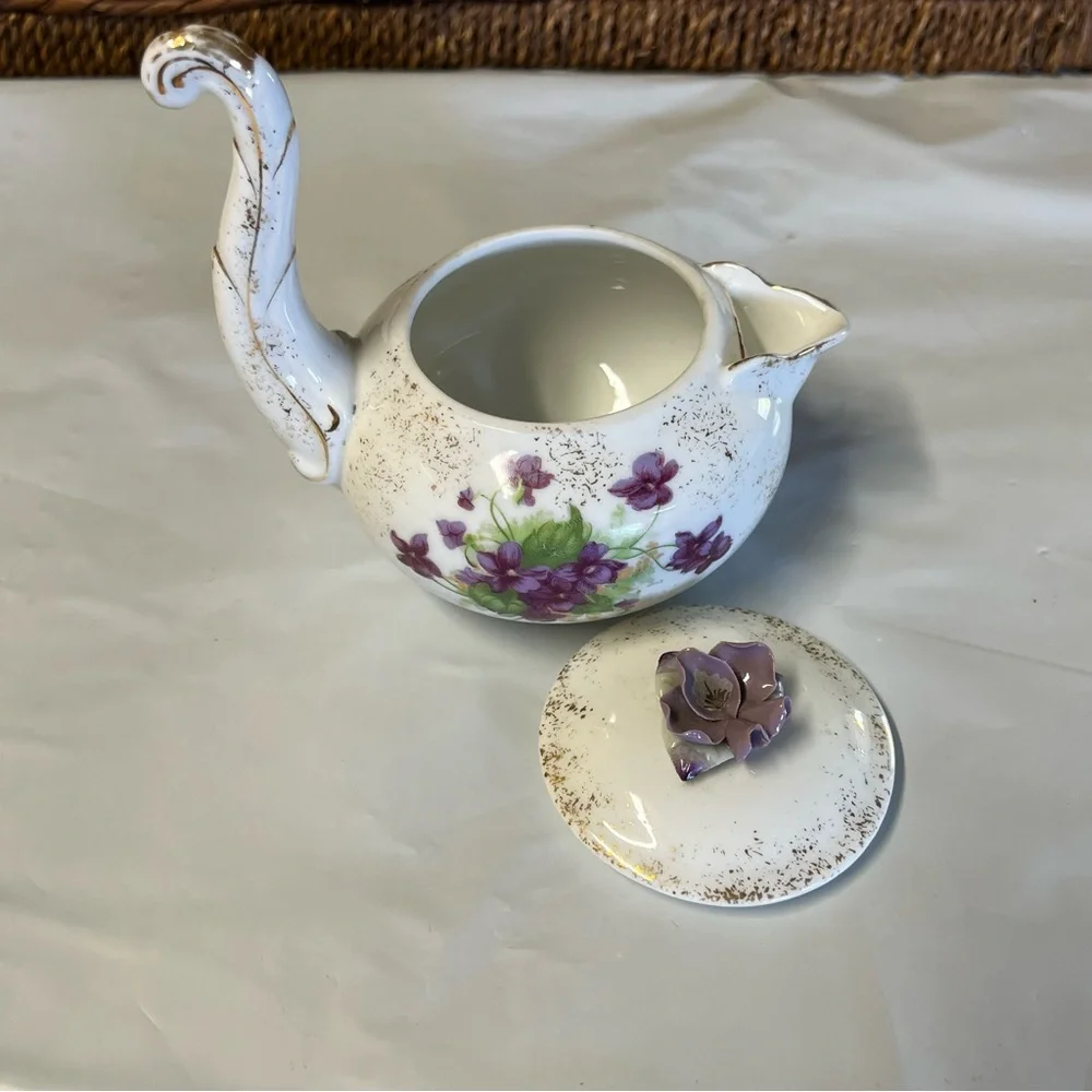 Vintage Floral Lefton China Creamer